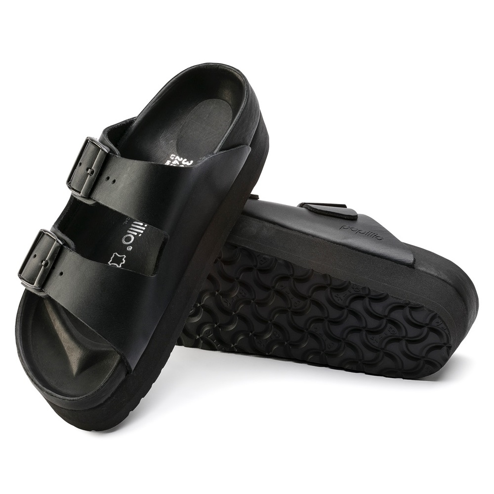 Papillio / Birkenstock Arizona Platform - black leather